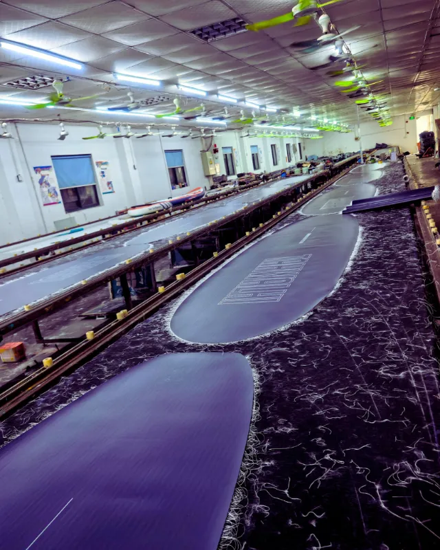 Panorama of the Blue Rafty factory, showcasing our capacity for wholesale watercraft production.